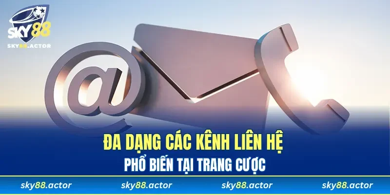 Đa dạng các kênh liên hệ phổ biến tại trang cược