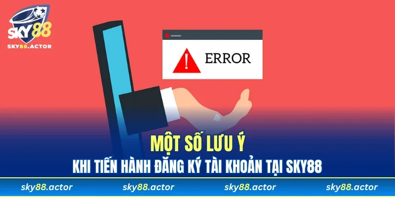 Một số lưu ý khi tiến hành đăng ký tài khoản tại SKY88